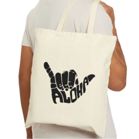 Aloha Hang Loose Hawaii Canvas Tote - Picture 7 of 7